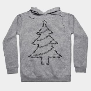 Tuba Text Christmas Tree Hoodie